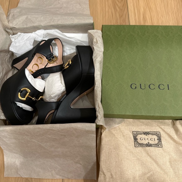 Gucci Horsebit-detailed platform sandals size 40 New with original shoe box - Picture 9 of 11